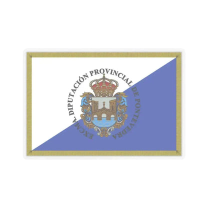Flag of Pontevedra Spain - STICKER Vinyl Kiss-Cut Decal 2 Inch Transparent - The Sticker Space
