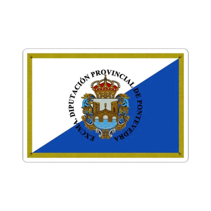 Flag of Pontevedra Spain - STICKER Vinyl Kiss-Cut Decal 2 Inch White - The Sticker Space