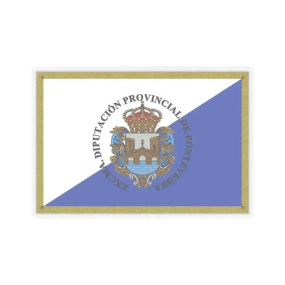 Flag of Pontevedra Spain - STICKER Vinyl Kiss-Cut Decal 6 Inch Transparent - The Sticker Space
