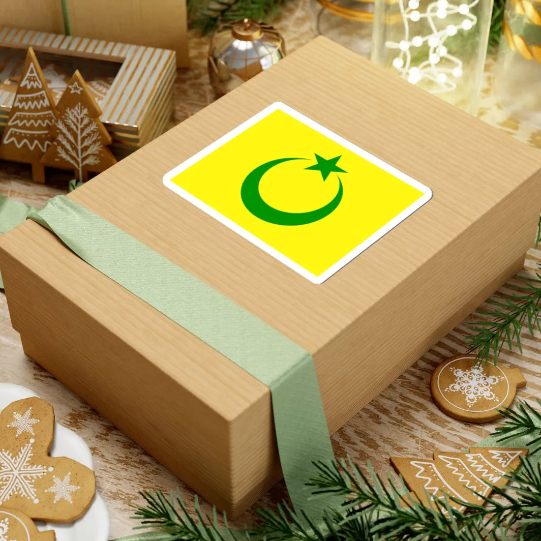 Flag of Pontianak Sultanate (Indonesia) STICKER Vinyl Kiss-Cut Decal - The Sticker Space