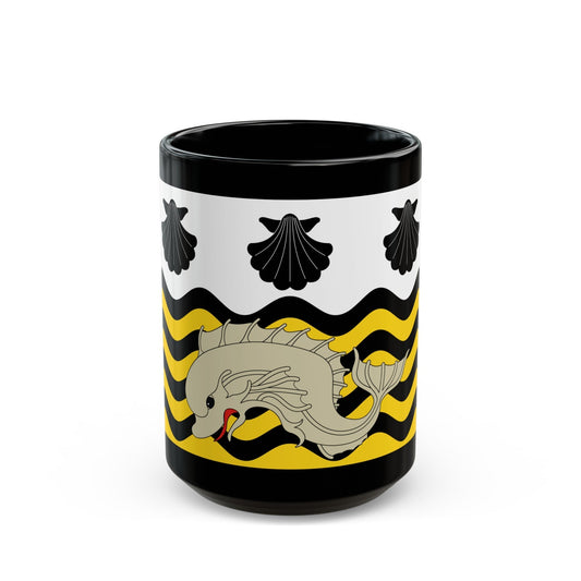 Flag of Poole UK - Black Coffee Mug-15oz-The Sticker Space