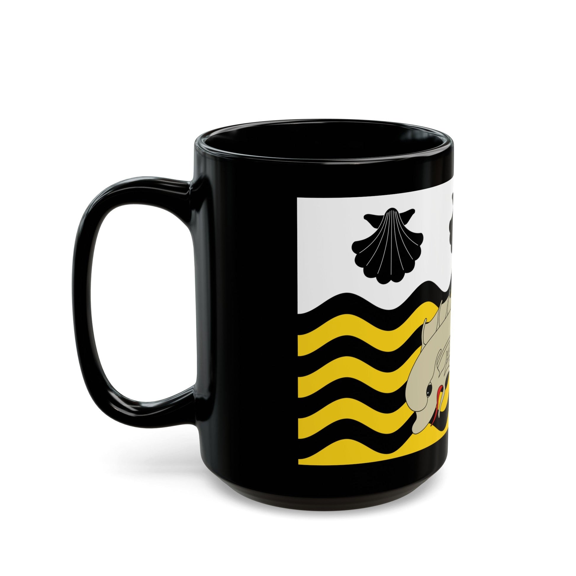 Flag of Poole UK - Black Coffee Mug-The Sticker Space