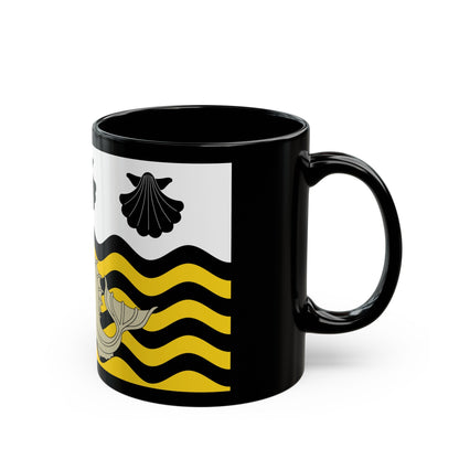 Flag of Poole UK - Black Coffee Mug-The Sticker Space