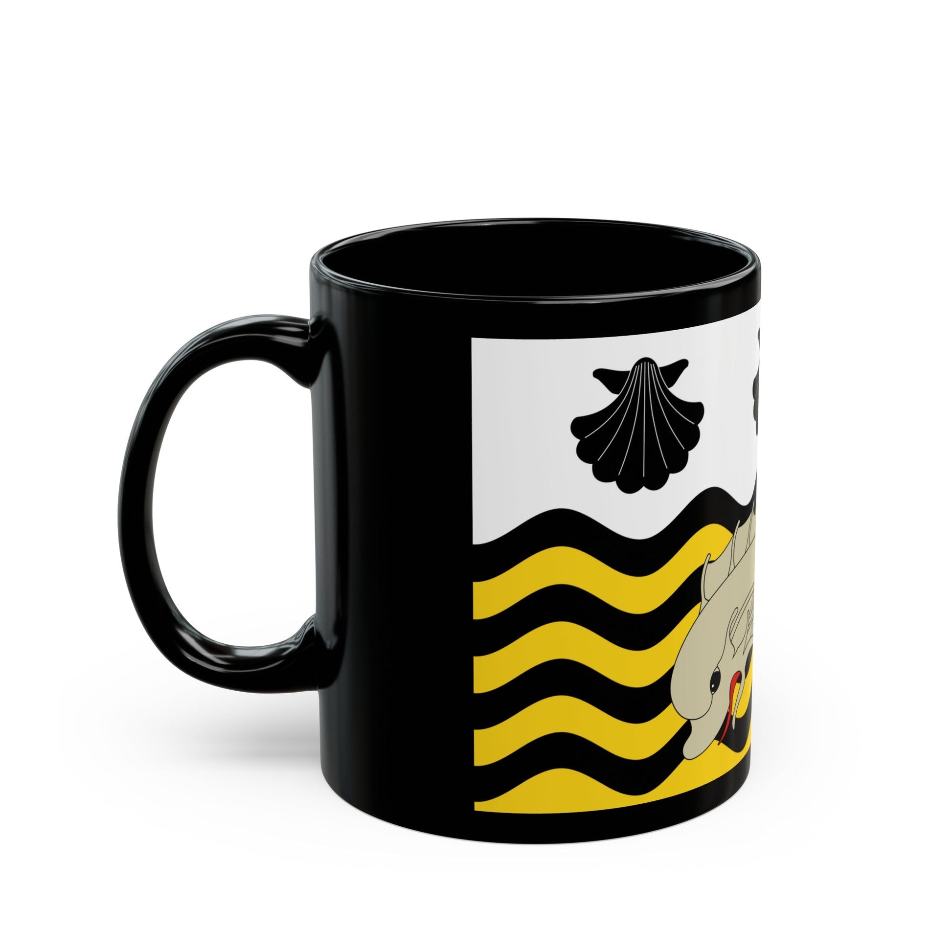 Flag of Poole UK - Black Coffee Mug-The Sticker Space