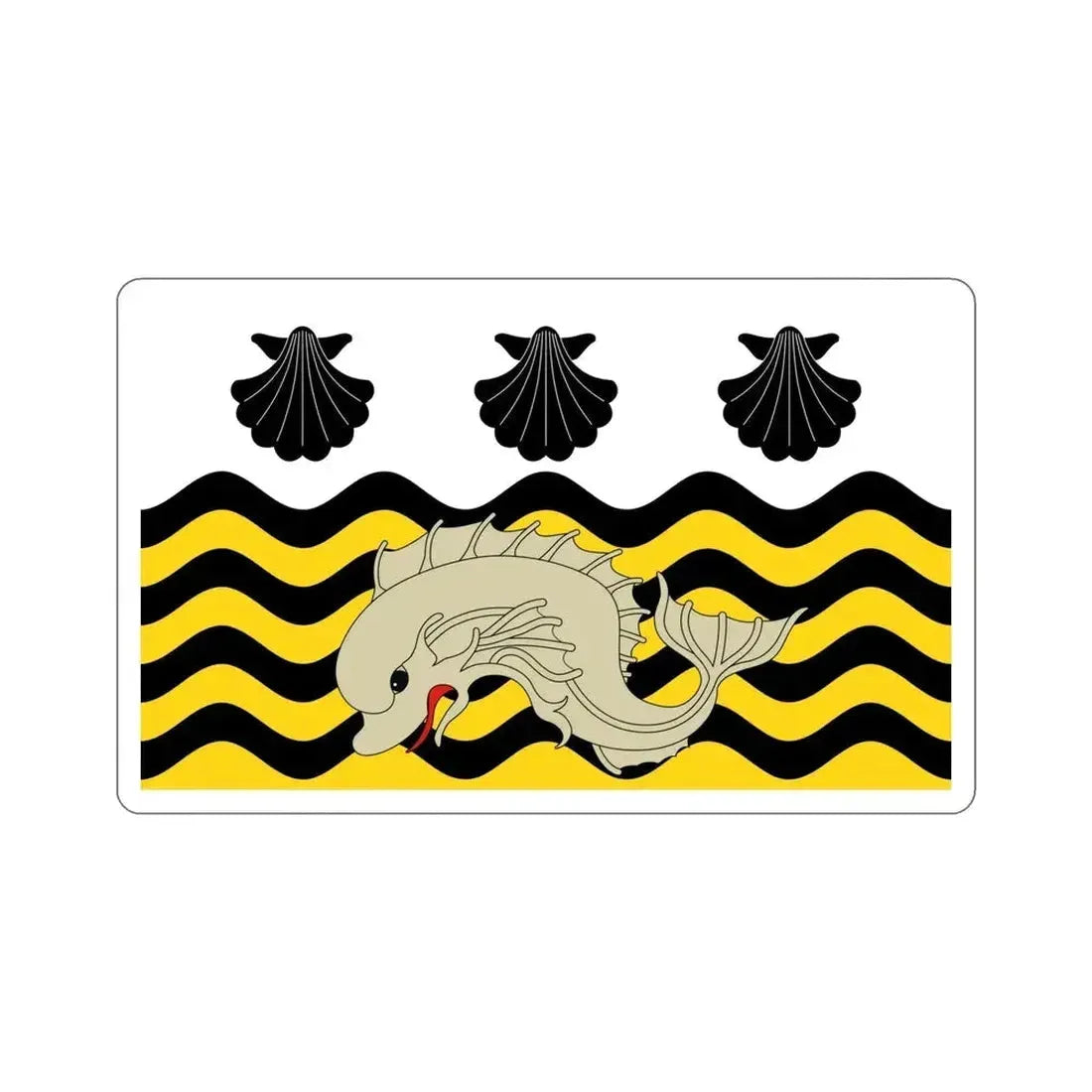 Flag of Poole UK STICKER Vinyl Die-Cut Decal - The Sticker Space