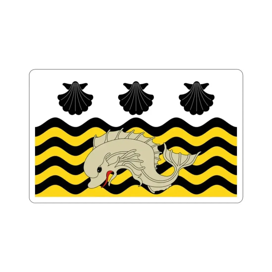 Flag of Poole UK STICKER Vinyl Die-Cut Decal - The Sticker Space