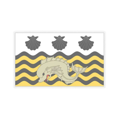 Flag of Poole UK - STICKER Vinyl Kiss-Cut Decal 2 Inch Transparent - The Sticker Space