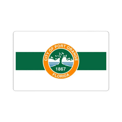 Flag of Port Orange Florida (United States) STICKER Vinyl Kiss-Cut Decal 2 Inch White - The Sticker Space