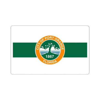 Flag of Port Orange Florida (United States) STICKER Vinyl Kiss-Cut Decal 6 Inch White - The Sticker Space