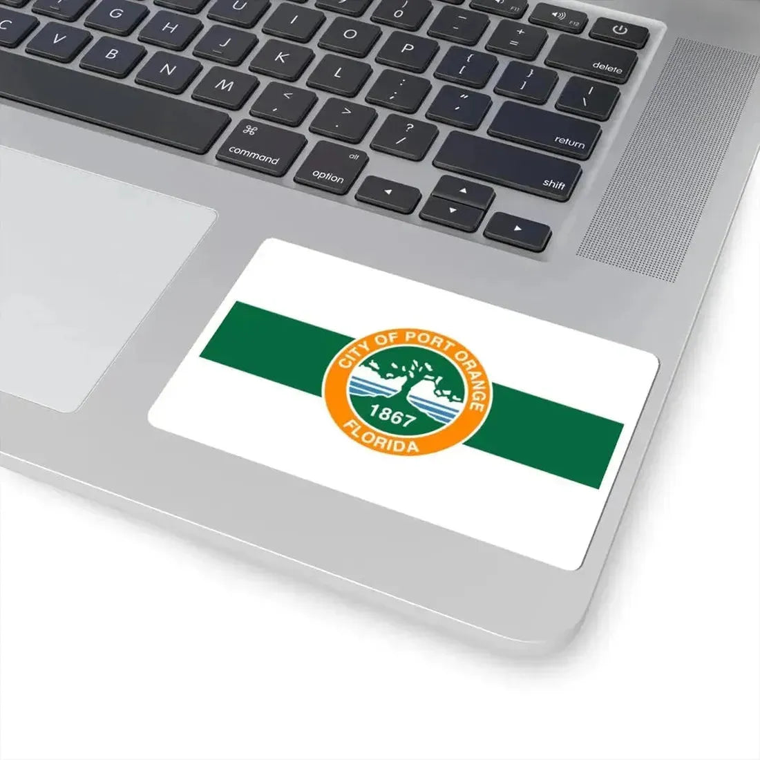 Flag of Port Orange Florida (United States) STICKER Vinyl Kiss-Cut Decal - The Sticker Space