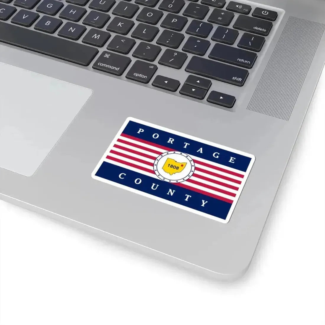 Flag of Portage County Ohio (United States) STICKER Vinyl Kiss-Cut Decal - The Sticker Space