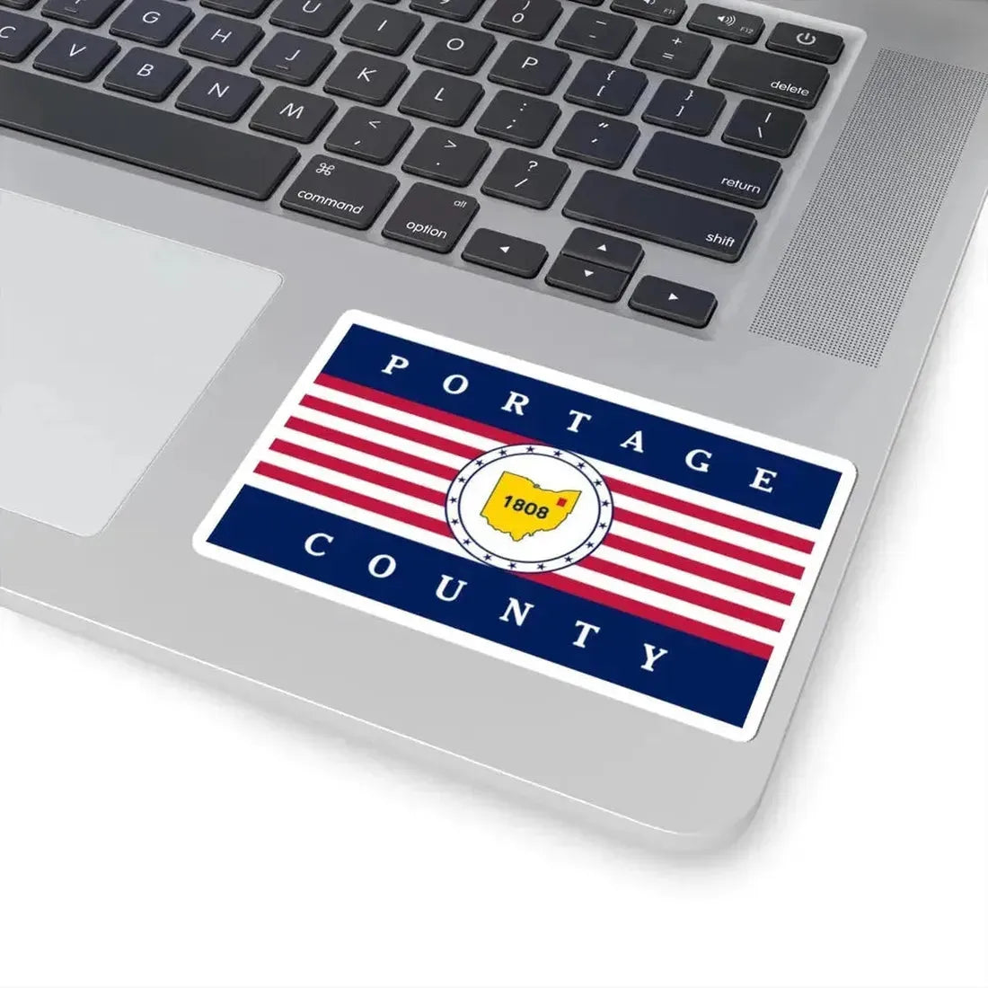 Flag of Portage County Ohio (United States) STICKER Vinyl Kiss-Cut Decal - The Sticker Space