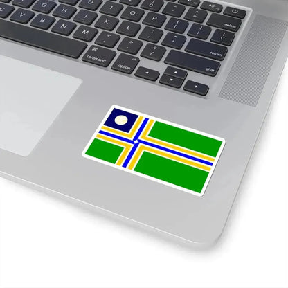 Flag of Portland Oregon 1970-2002 (United States) STICKER Vinyl Kiss-Cut Decal - The Sticker Space