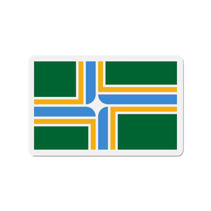 Flag of Portland Oregon - Die-Cut Magnet-2" x 2"-The Sticker Space