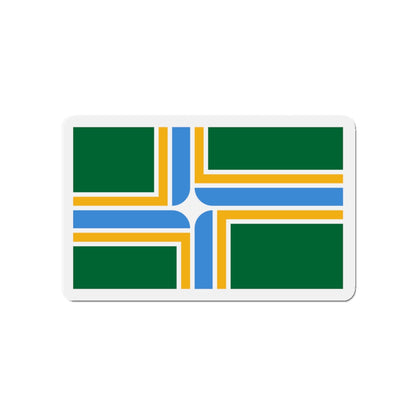 Flag of Portland Oregon - Die-Cut Magnet-4" x 4"-The Sticker Space