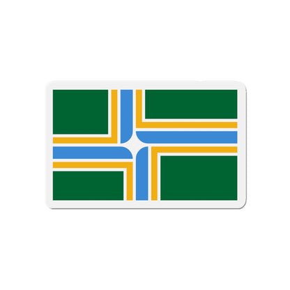 Flag of Portland Oregon - Die-Cut Magnet-5" x 5"-The Sticker Space