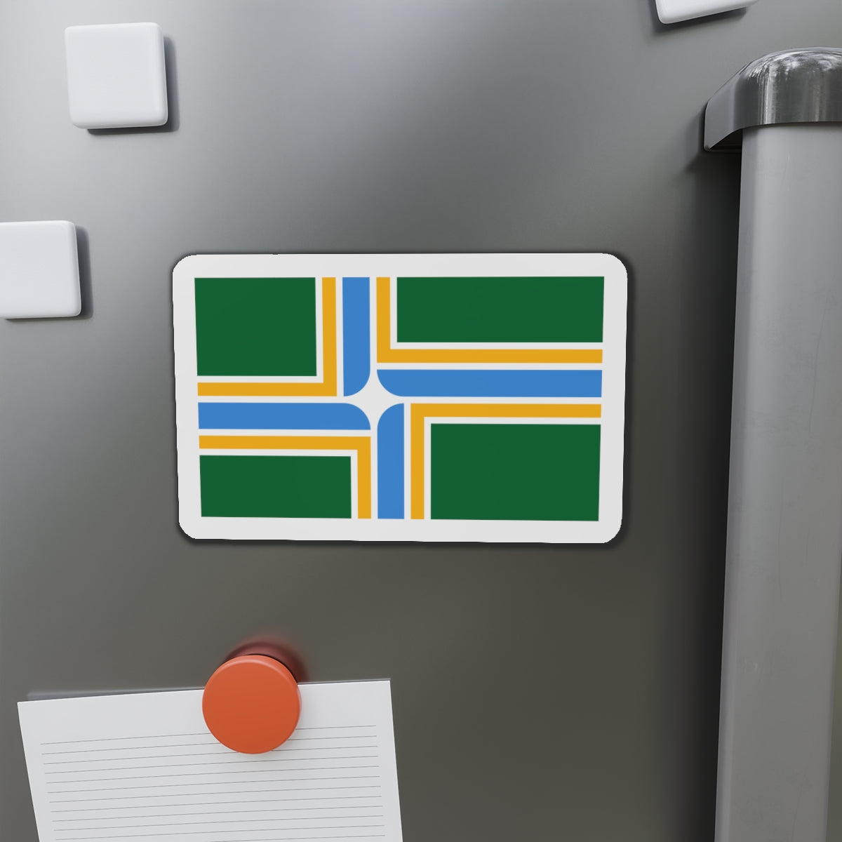 Flag of Portland Oregon - Die-Cut Magnet-The Sticker Space