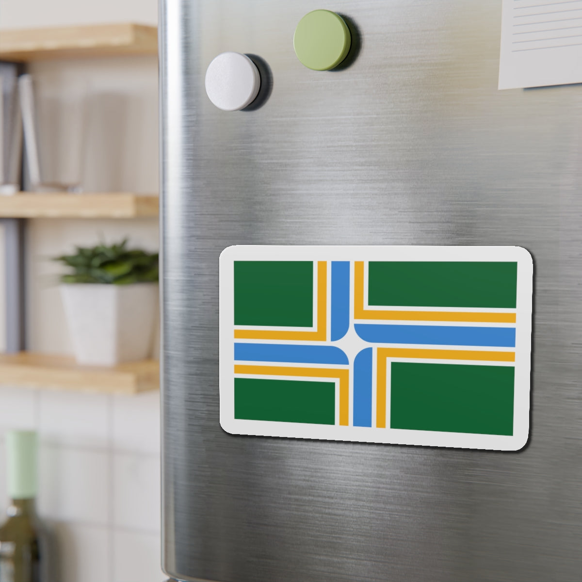 Flag of Portland Oregon - Die-Cut Magnet-The Sticker Space