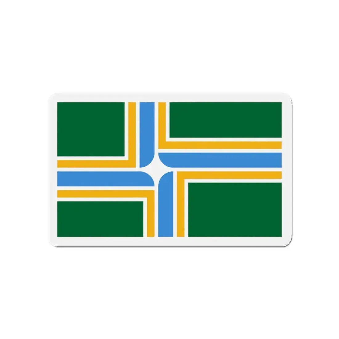 Flag of Portland Oregon - Refrigerator Magnet 3 Inch - The Sticker Space