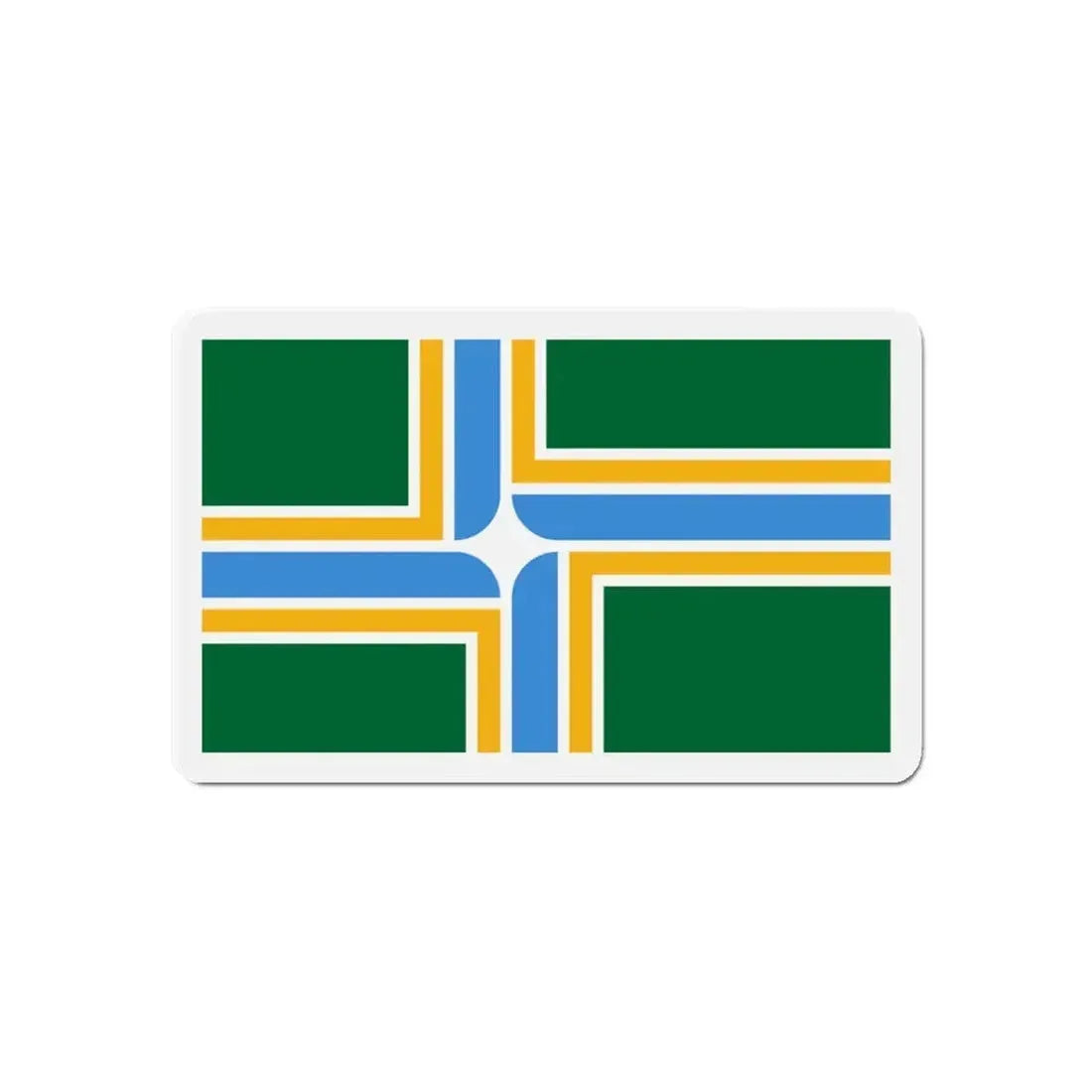Flag of Portland Oregon - Refrigerator Magnet - The Sticker Space