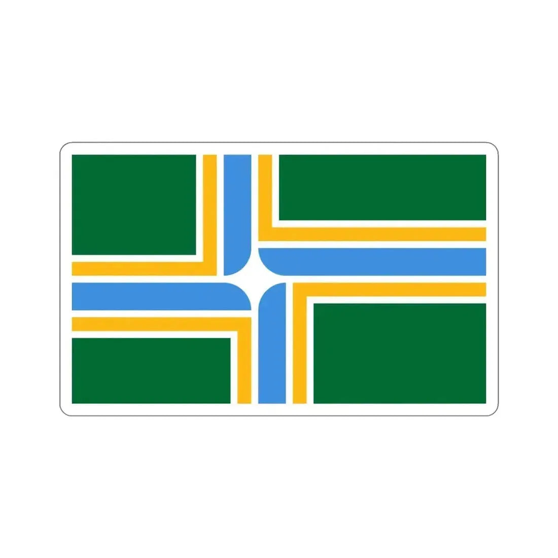 Flag of Portland Oregon USA STICKER Vinyl Die-Cut Decal - The Sticker Space