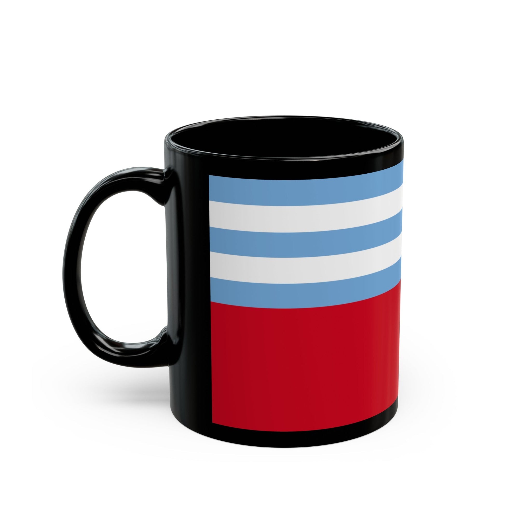 Flag of Portoviejo Ecuador - Black Coffee Mug-The Sticker Space