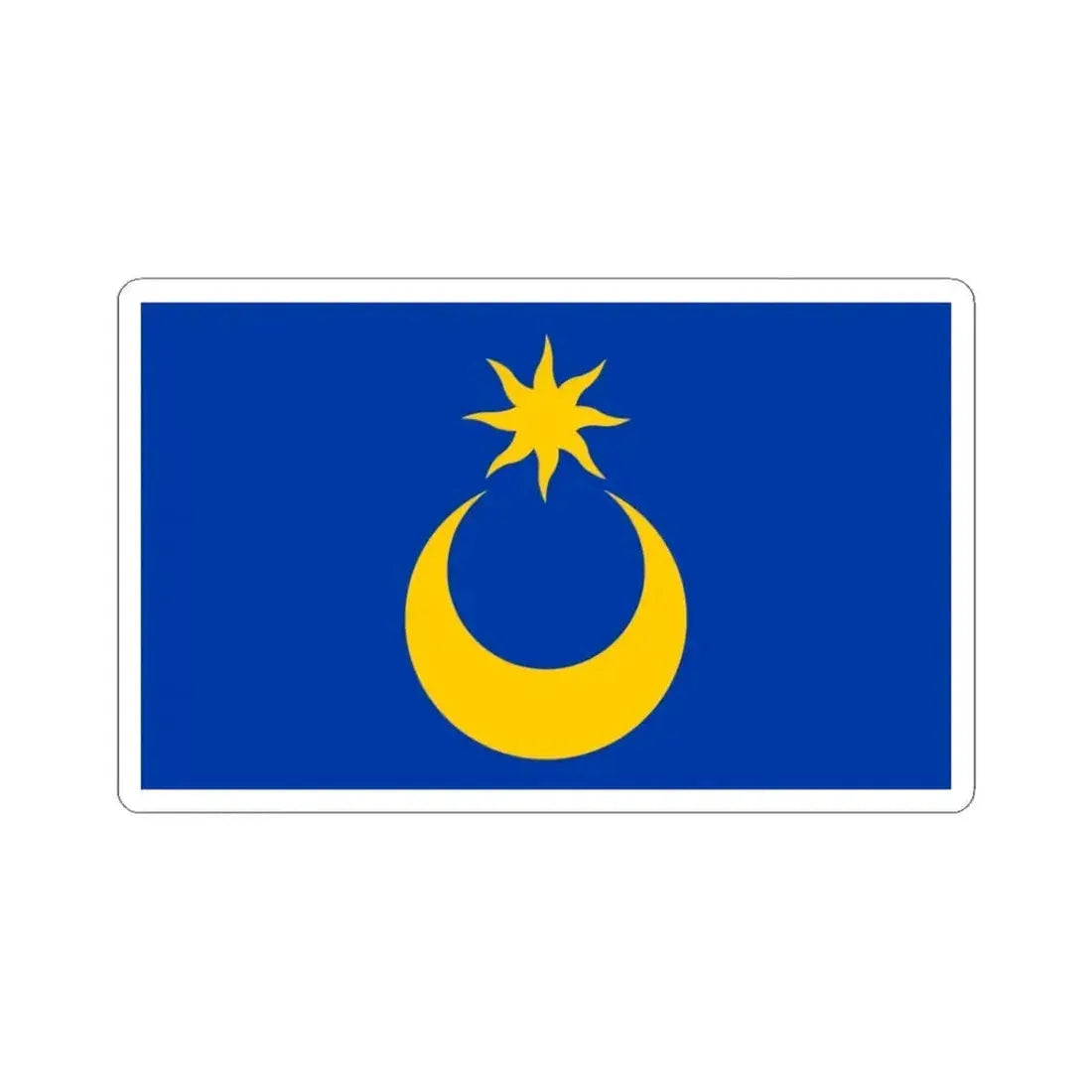 Flag of Portsmouth UK - STICKER Vinyl Kiss-Cut Decal 3 Inch White - The Sticker Space