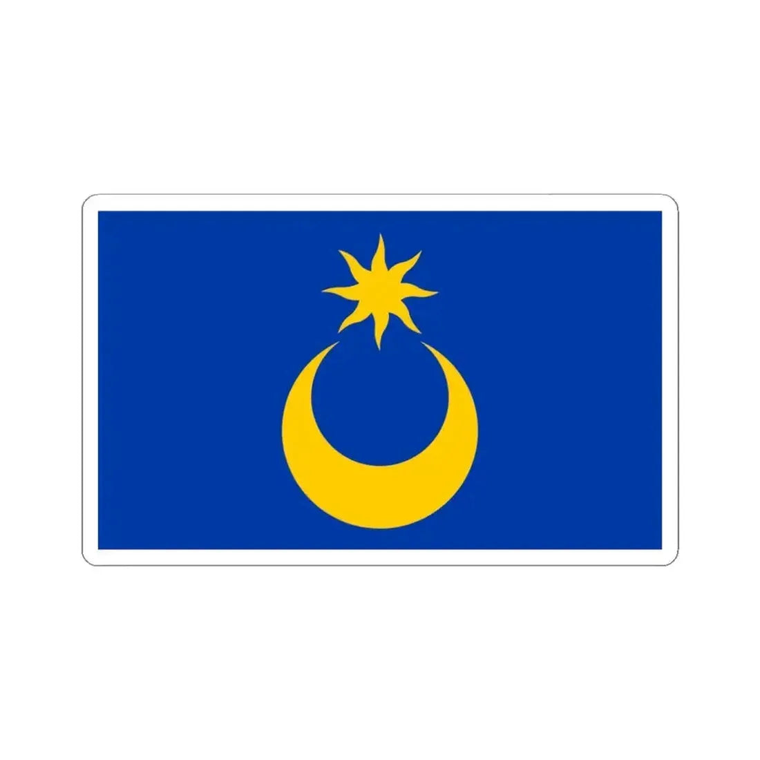 Flag of Portsmouth UK - STICKER Vinyl Kiss-Cut Decal 4 Inch White - The Sticker Space