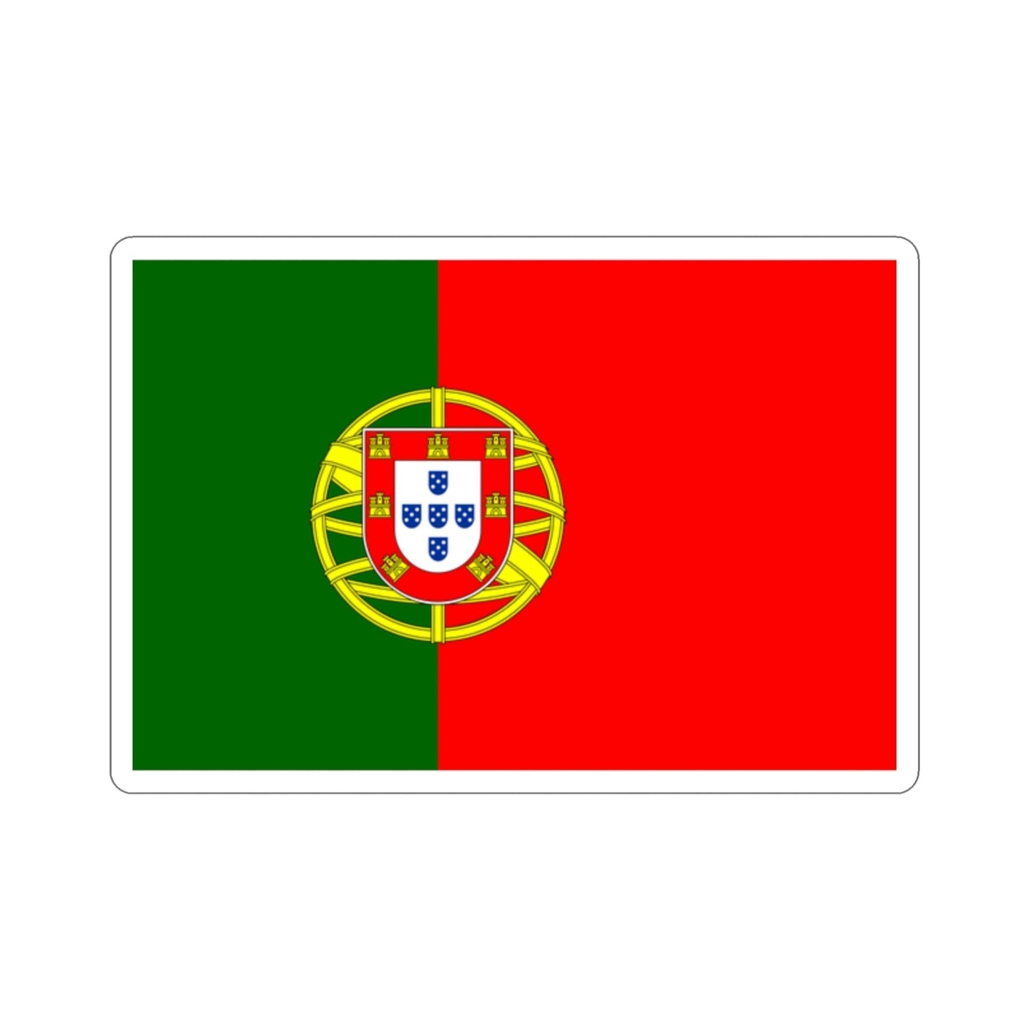 Flag of Portugal STICKER Vinyl Die-Cut Decal-2 Inch-The Sticker Space