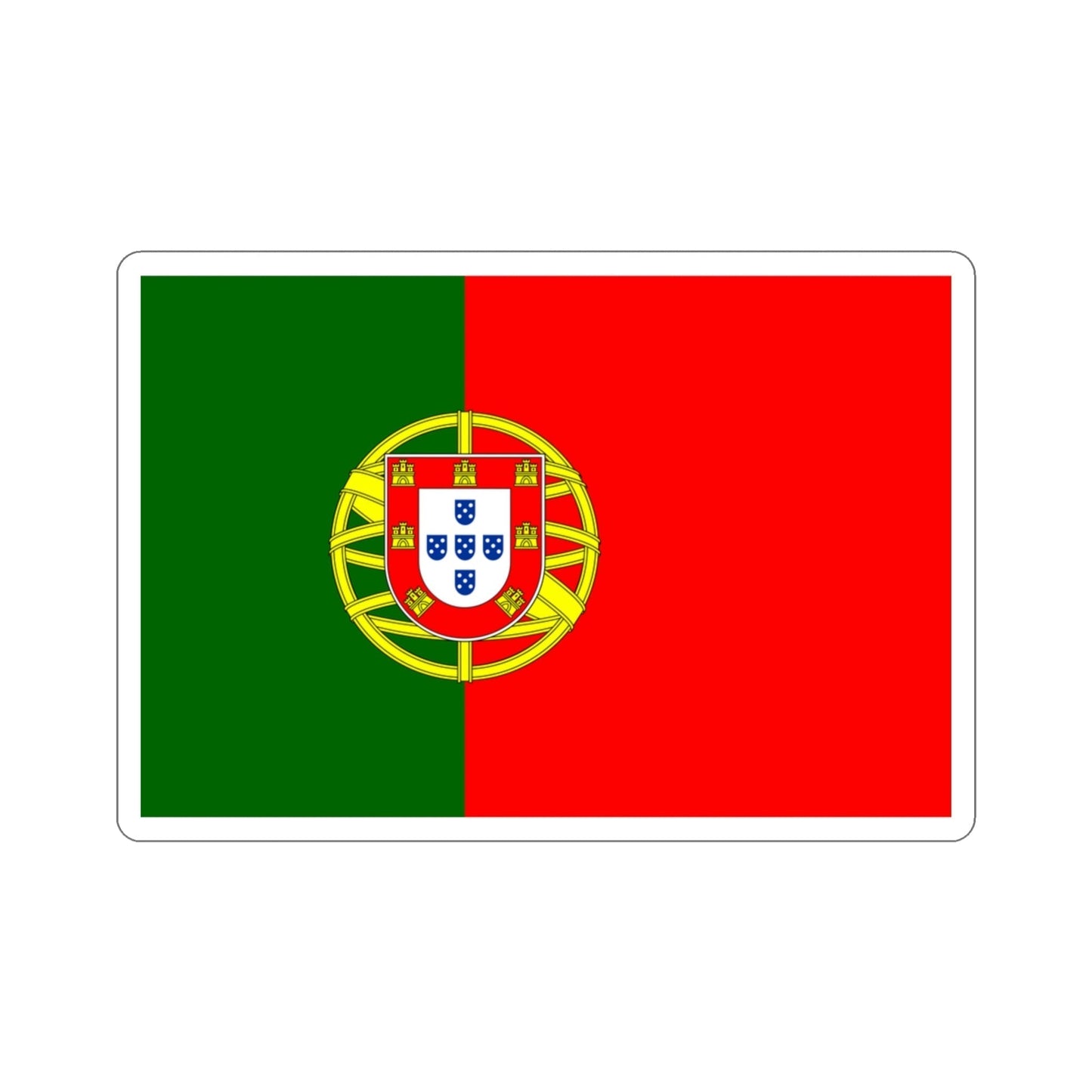 Flag of Portugal STICKER Vinyl Die-Cut Decal-3 Inch-The Sticker Space