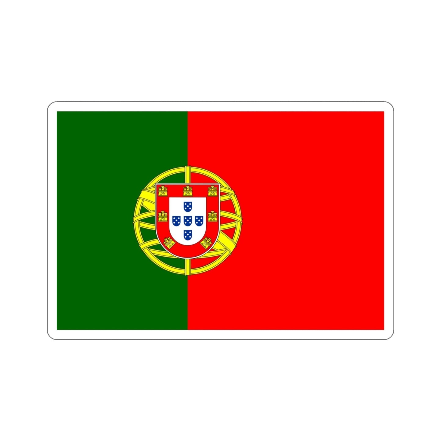 Flag of Portugal STICKER Vinyl Die-Cut Decal-4 Inch-The Sticker Space