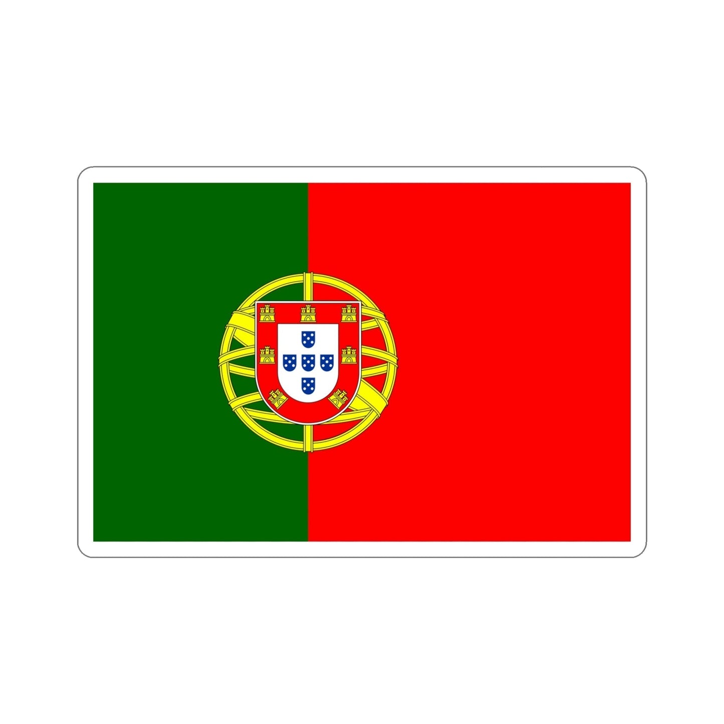 Flag of Portugal STICKER Vinyl Die-Cut Decal-5 Inch-The Sticker Space