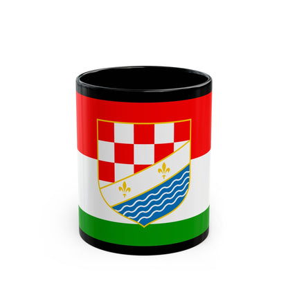 Flag of Posavina Canton Bosnia and Herzegovina - Black Coffee Mug-11oz-The Sticker Space