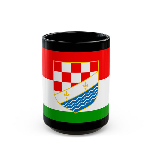 Flag of Posavina Canton Bosnia and Herzegovina - Black Coffee Mug-15oz-The Sticker Space