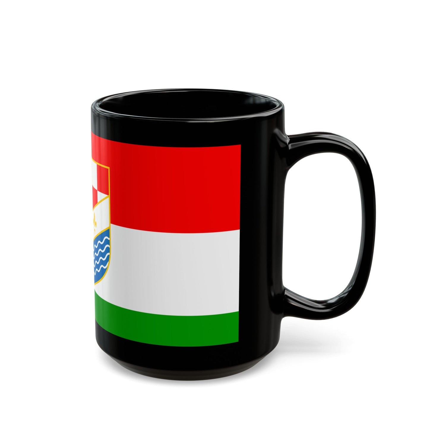 Flag of Posavina Canton Bosnia and Herzegovina - Black Coffee Mug-The Sticker Space