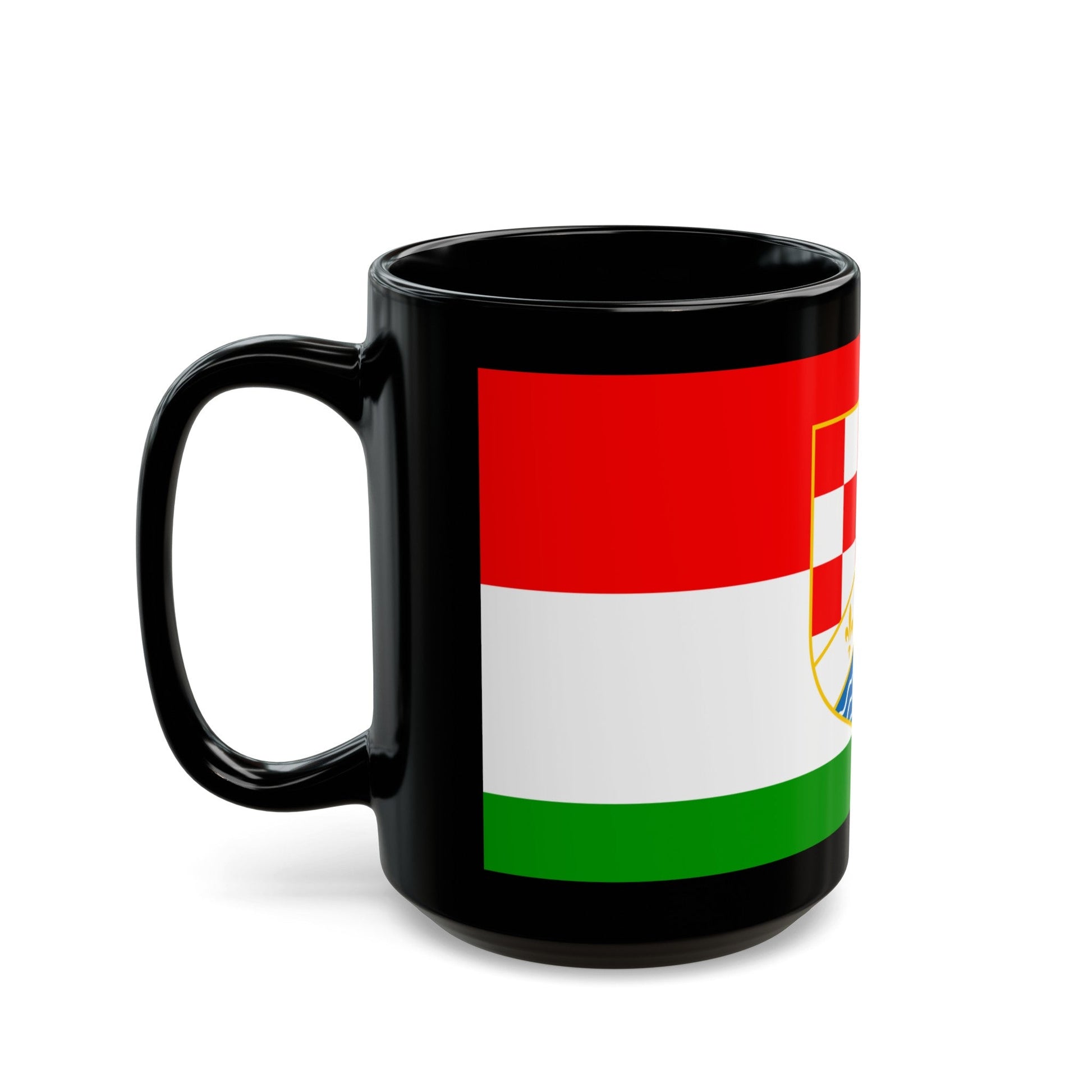 Flag of Posavina Canton Bosnia and Herzegovina - Black Coffee Mug-The Sticker Space