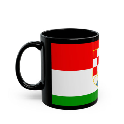 Flag of Posavina Canton Bosnia and Herzegovina - Black Coffee Mug-The Sticker Space