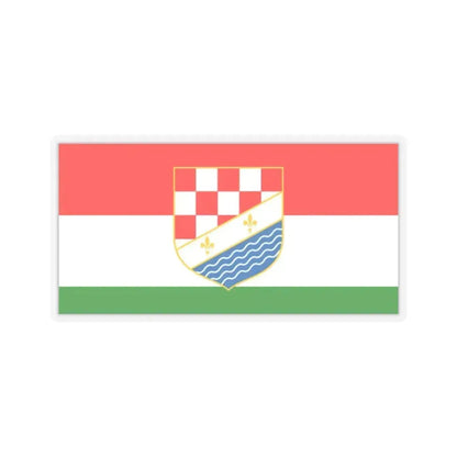 Flag of Posavina Canton Bosnia and Herzegovina - STICKER Vinyl Kiss-Cut Decal 2 Inch Transparent - The Sticker Space