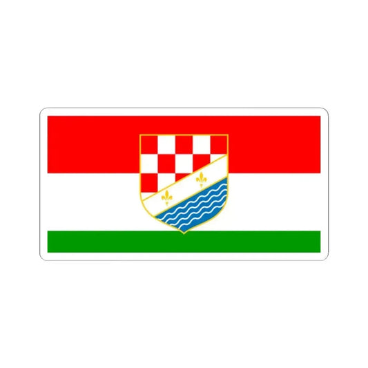 Flag of Posavina Canton Bosnia and Herzegovina - STICKER Vinyl Kiss-Cut Decal 2 Inch White - The Sticker Space