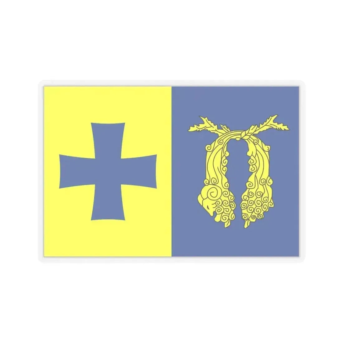 Flag of Poti Georgia - STICKER Vinyl Kiss-Cut Decal 6 Inch Transparent - The Sticker Space