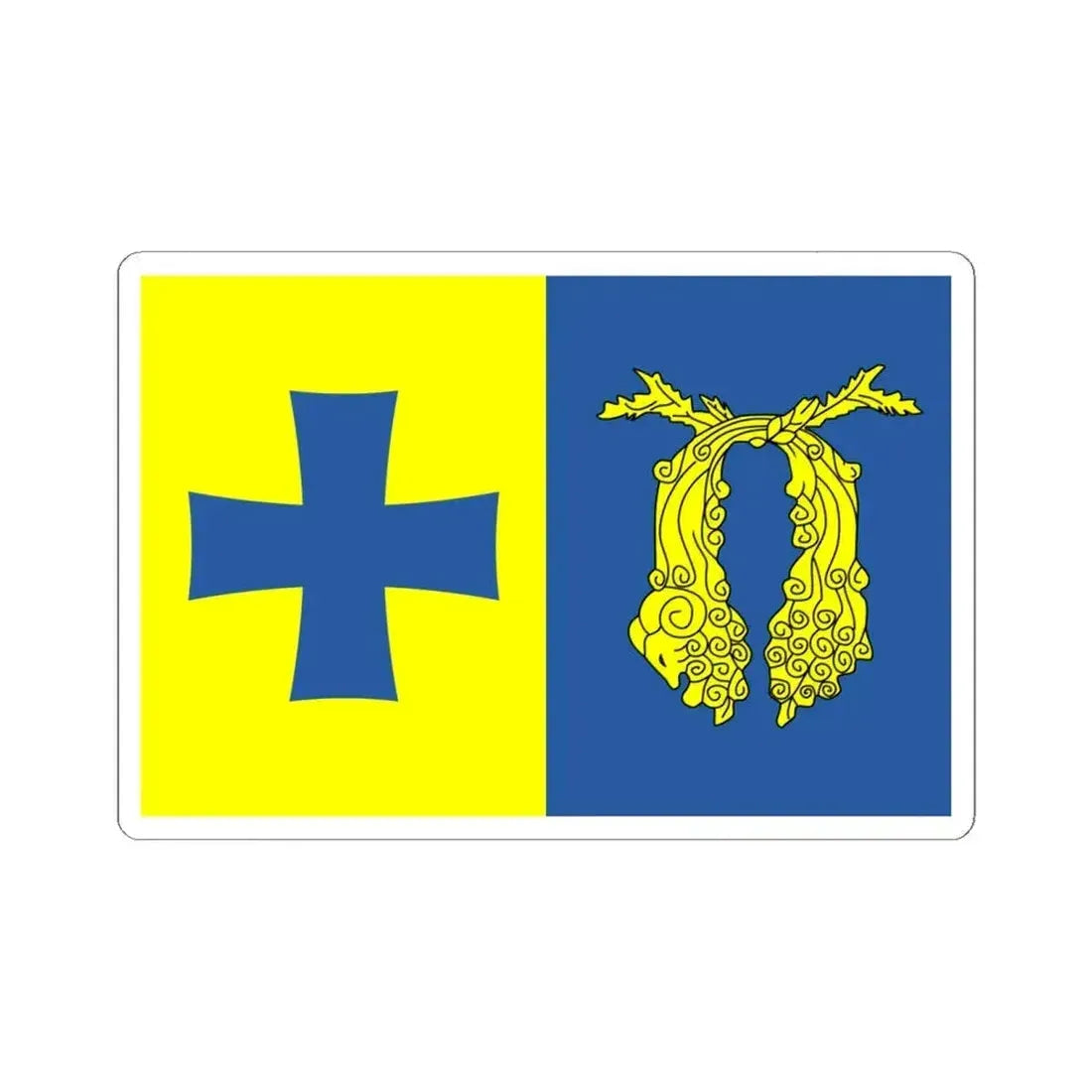 Flag of Poti Georgia - STICKER Vinyl Kiss-Cut Decal 6 Inch White - The Sticker Space