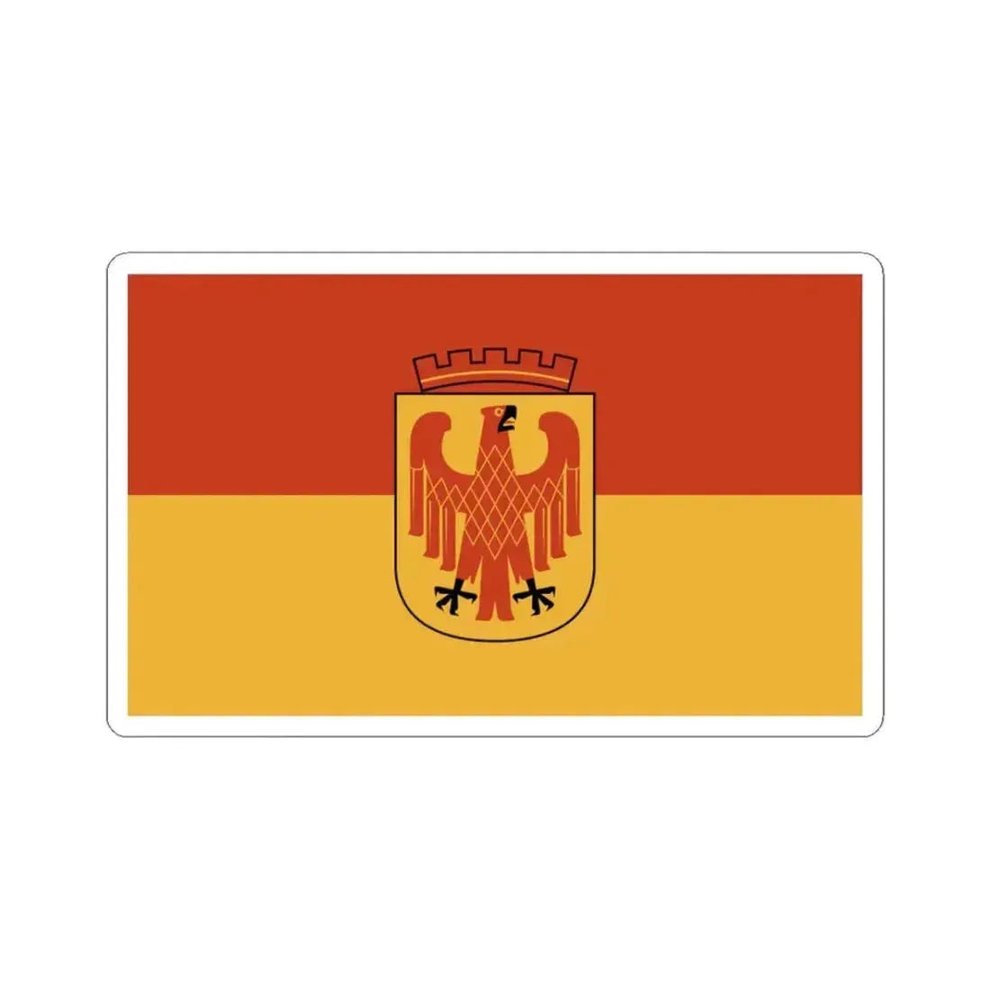 Flag of Potsdam Germany - STICKER Vinyl Kiss-Cut Decal 3 Inch White - The Sticker Space