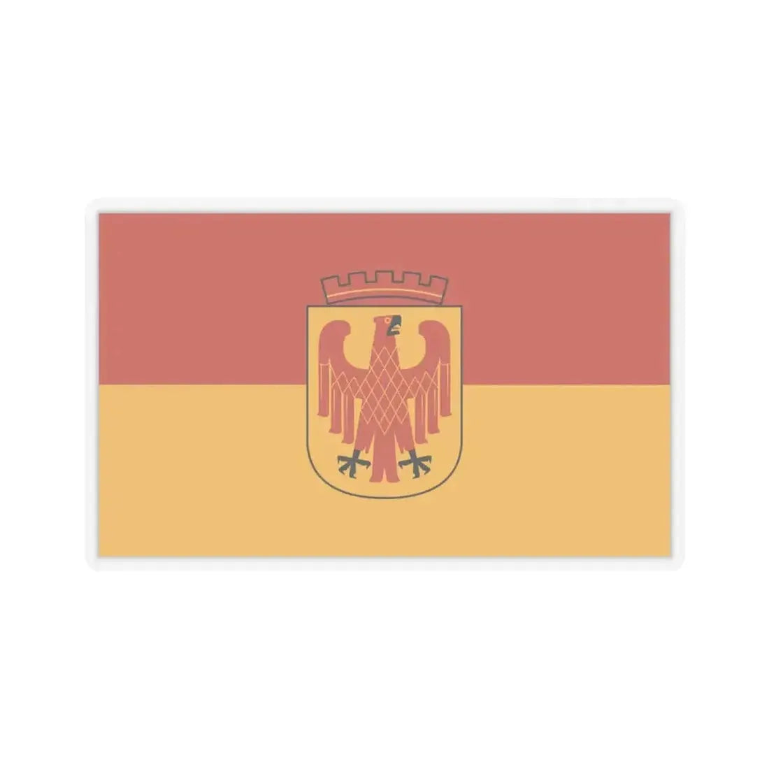 Flag of Potsdam Germany - STICKER Vinyl Kiss-Cut Decal 4 Inch Transparent - The Sticker Space