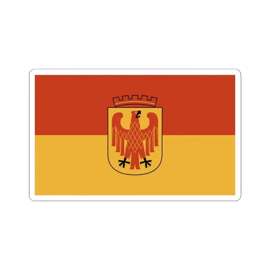 Flag of Potsdam Germany - STICKER Vinyl Kiss-Cut Decal 4 Inch White - The Sticker Space