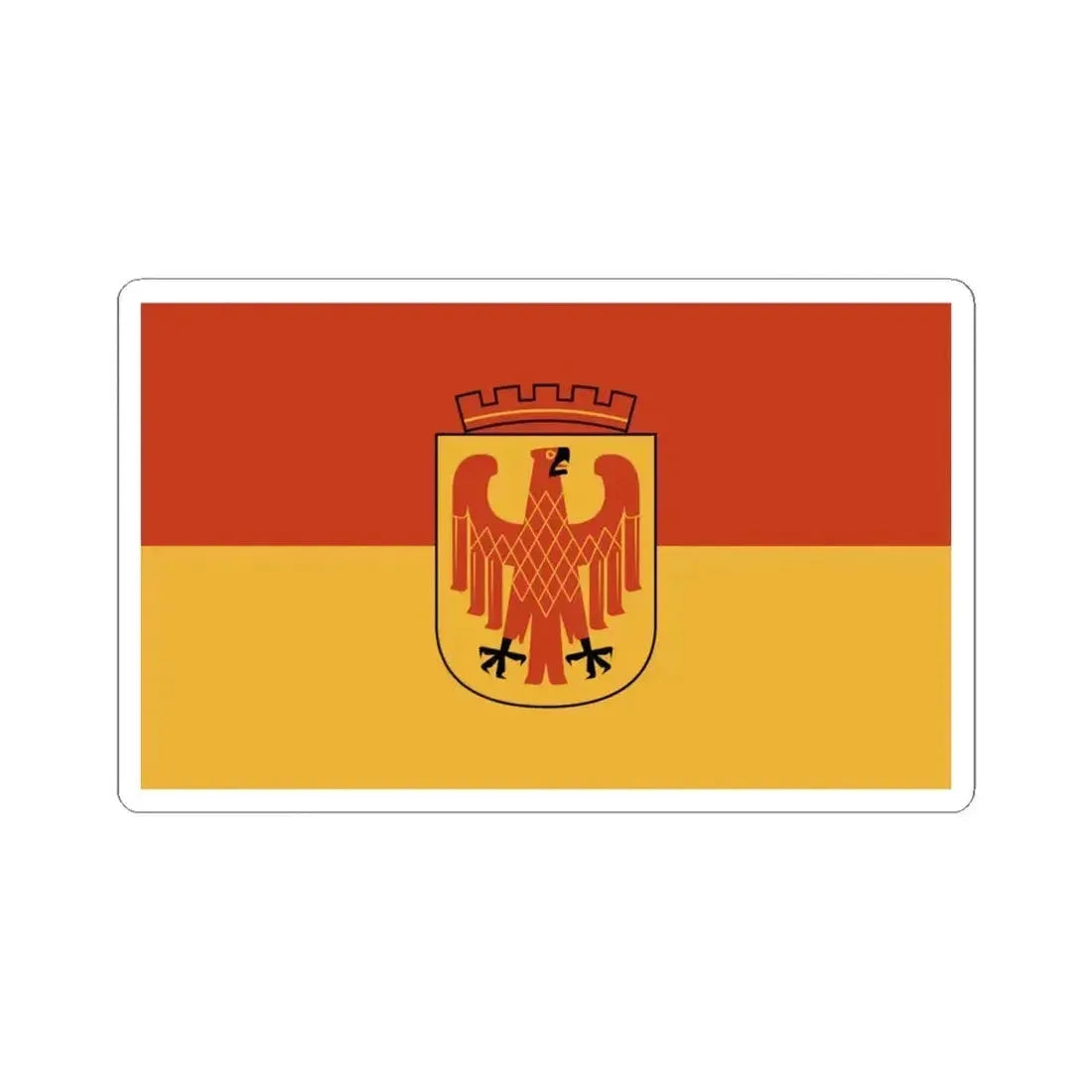 Flag of Potsdam Germany - STICKER Vinyl Kiss-Cut Decal 6 Inch White - The Sticker Space