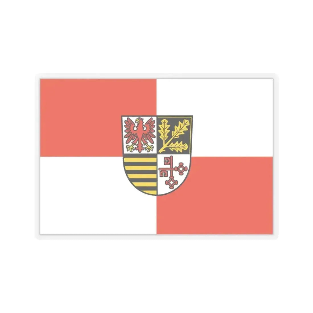 Flag of Potsdam Mittelmark Germany - STICKER Vinyl Kiss-Cut Decal 3 Inch Transparent - The Sticker Space