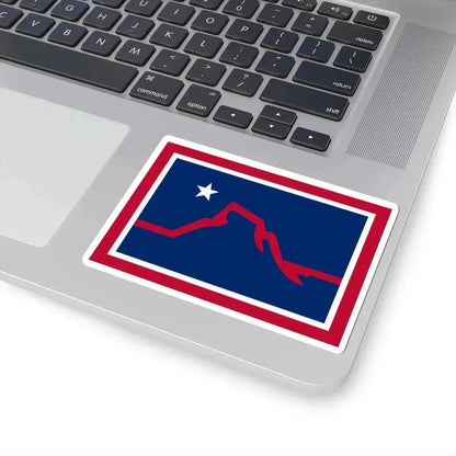 Flag of Powell Wyoming (United States) STICKER Vinyl Kiss-Cut Decal - The Sticker Space