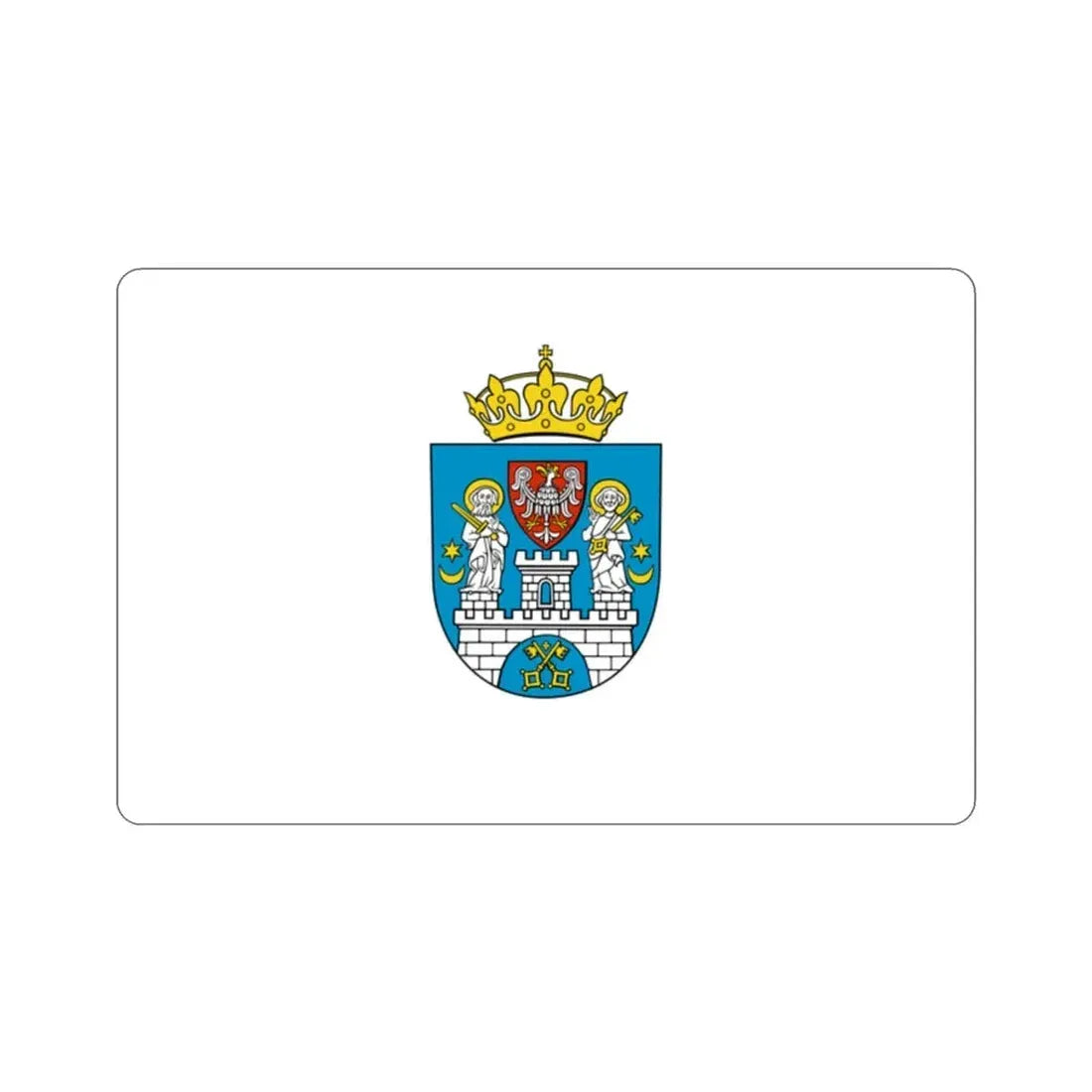 Flag of Poznań Poland STICKER Vinyl Die-Cut Decal 2 Inch - The Sticker Space