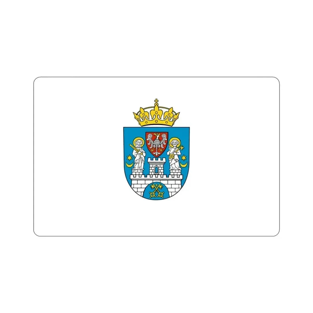 Flag of Poznań Poland STICKER Vinyl Die-Cut Decal 3 Inch - The Sticker Space