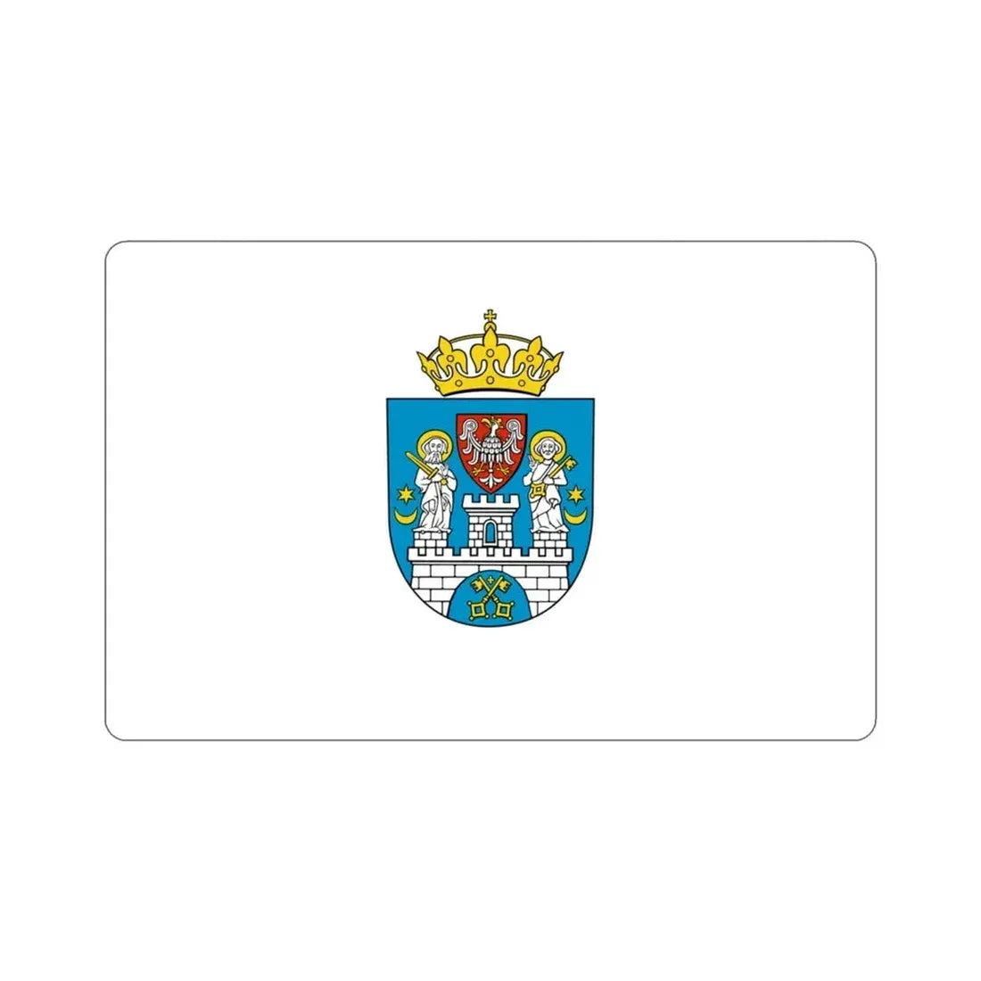 Flag of Poznań Poland STICKER Vinyl Die-Cut Decal 3 Inch - The Sticker Space